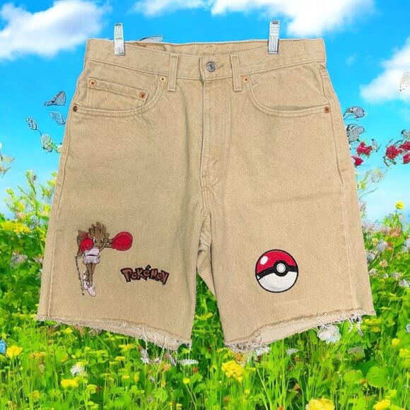 Hitmonchan Pokémon Embroidered Shorts
